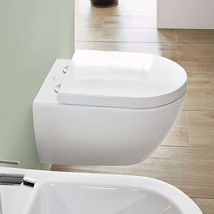 Villeroy & Boch Subway 2.0 Washdown toilet, rimless, wall-mounted, with DirectFlush, White Alpin 5614R001