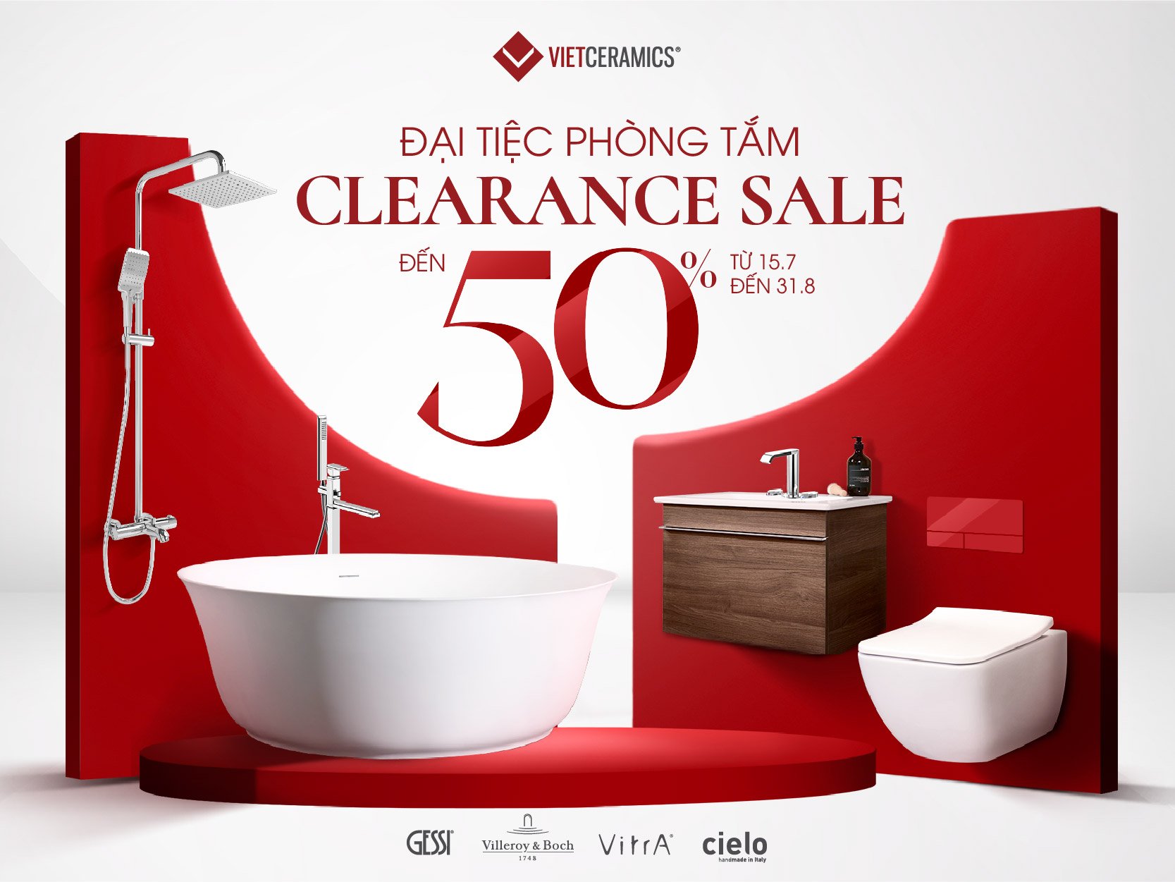 ĐẠI TIỆC PHÒNG TẮM – CLEARANCE SALE ĐẾN 50%: CƠ HỘI TÂN TRANG PHÒNG TẮM CHUẨN ÂU