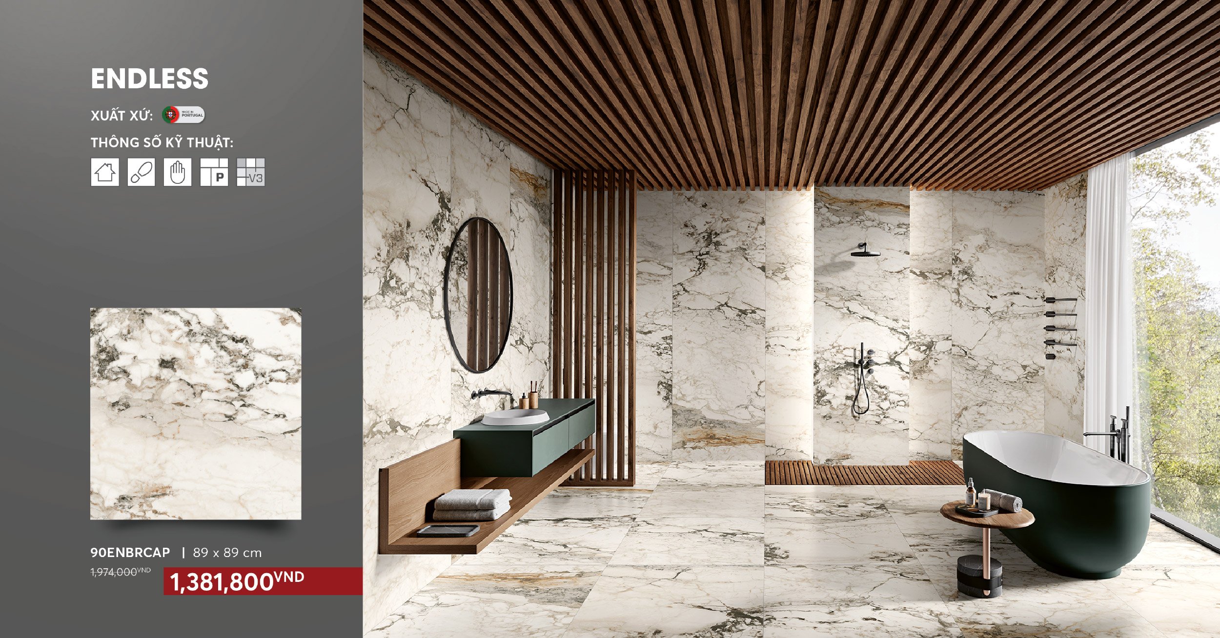 Lấy cảm hứng từ vẻ đẹp bất tận của đá marble tự nhiên, Marble Endless mang đến không gian sống sang trọng với những đường vân tinh tế, chiều sâu chân thực và hiệu ứng thẩm mỹ đầy cuốn hút.