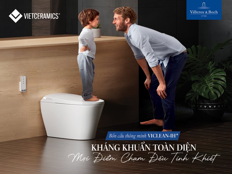 BỒN CẦU THÔNG MINH VICLEAN-IH+: KHÁNG KHUẨN TOÀN DIỆN, MỌI ĐIỂM CHẠM ĐỀU TINH KHIẾT