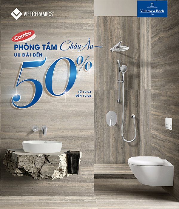 COMBO PHÒNG TẮM CHÂU ÂU – ƯU ĐÃI ĐẾN 50%