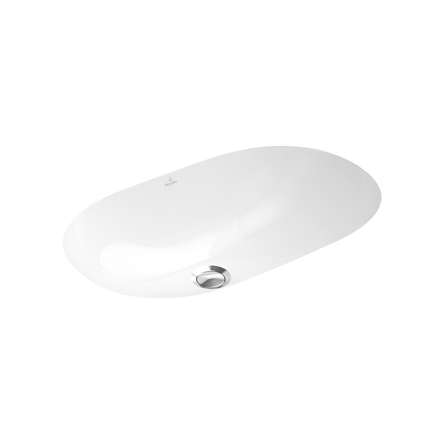 Villeroy & Boch O.novo Undercounter washbasin, 600 x 350 x 208 mm, with overflow, White Alpin 41626001