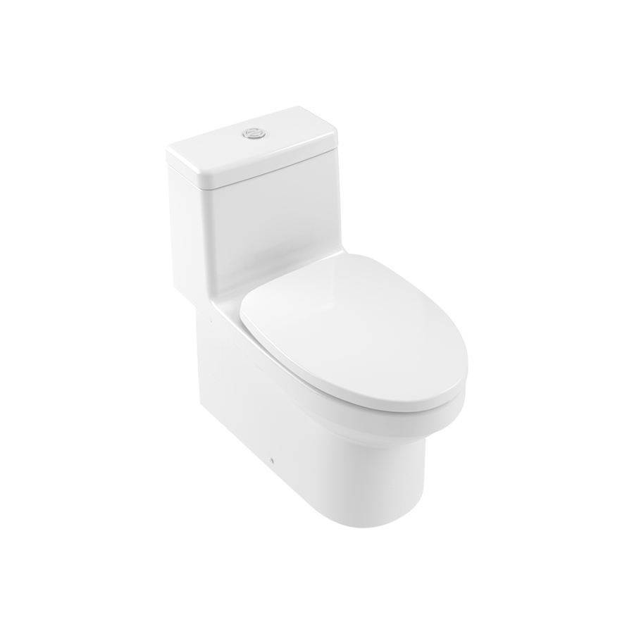 Villeroy & Boch O.novo One-piece toilet, floor-standing, White Alpin 4607AS01