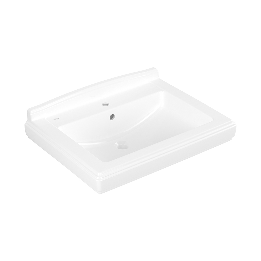 Villeroy & Boch Hommage Washbasin, 750 x 580 x 200 mm, with overflow, White Alpin CeramicPlus 710175R1
