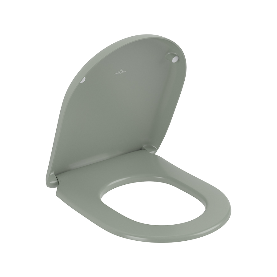 Villeroy & Boch Antao Toilet seat and cover, with automatic lowering mechanism (SoftClosing), with removable seat (QuickRelease), Morning Green 8M67S1R8