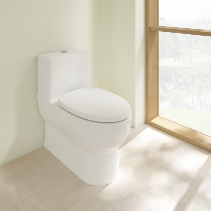 Villeroy & Boch O.novo One-piece toilet, floor-standing, White Alpin 4607AS01