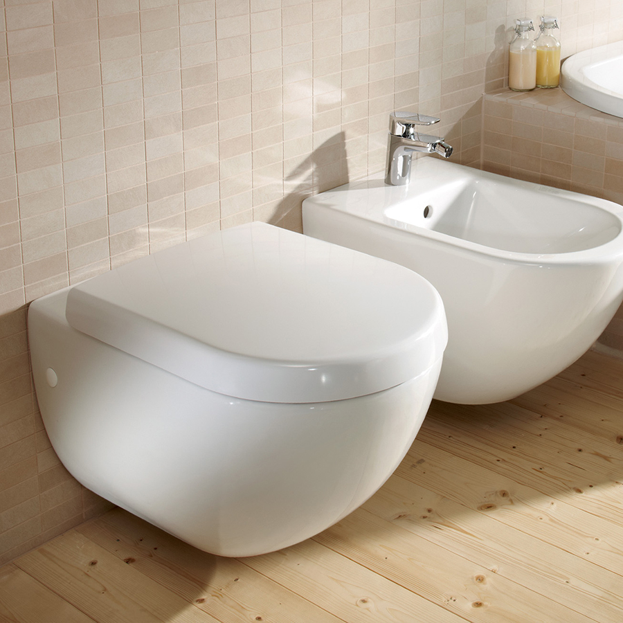 Bệ ngồi và nắp bồn cầu Villeroy & Boch Subway 9M55S101