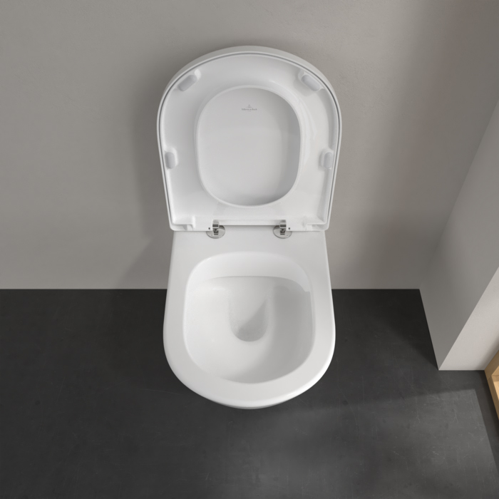 Villeroy & Boch Subway 2.0 Toilet seat and cover, with automatic lowering mechanism (SoftClosing), with removable seat (QuickRelease), White Alpin 9M86S101