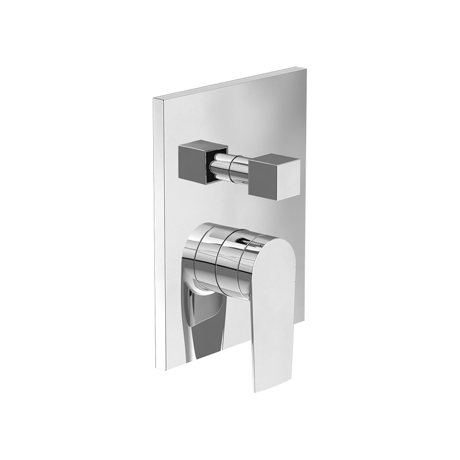Mặt nạ điều khiển sen tắm hai chức năng gắn tường Villeroy & Boch Subway 2.0 TVS10235300061
