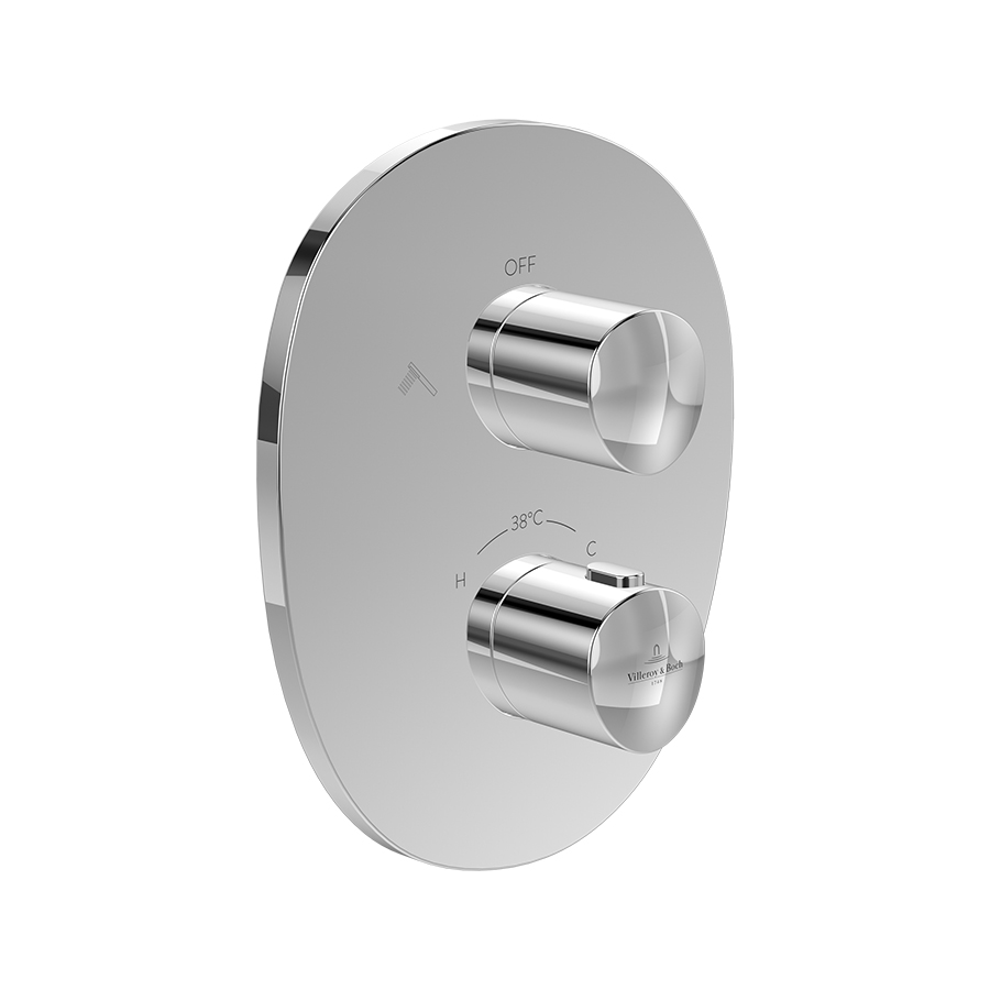 Mặt nạ điều khiển sen tắm hai chức năng gắn tường Villeroy & Boch Antao TVS11100200061